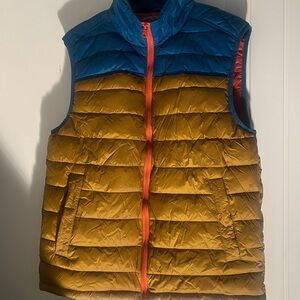 Arizona Jean Company Blue and Orange Puffer Vest